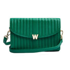 Wolf Mimi Collection Leather Green Crossbody Bag with Wristlet and Lanyard 768312 Image 1