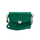 Wolf Mimi Collection Leather Green Mini Bag with Wristlet and Lanyard 768412 Image 1