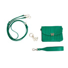 Wolf Mimi Collection Leather Green Mini Bag with Wristlet and Lanyard 768412 Image 6