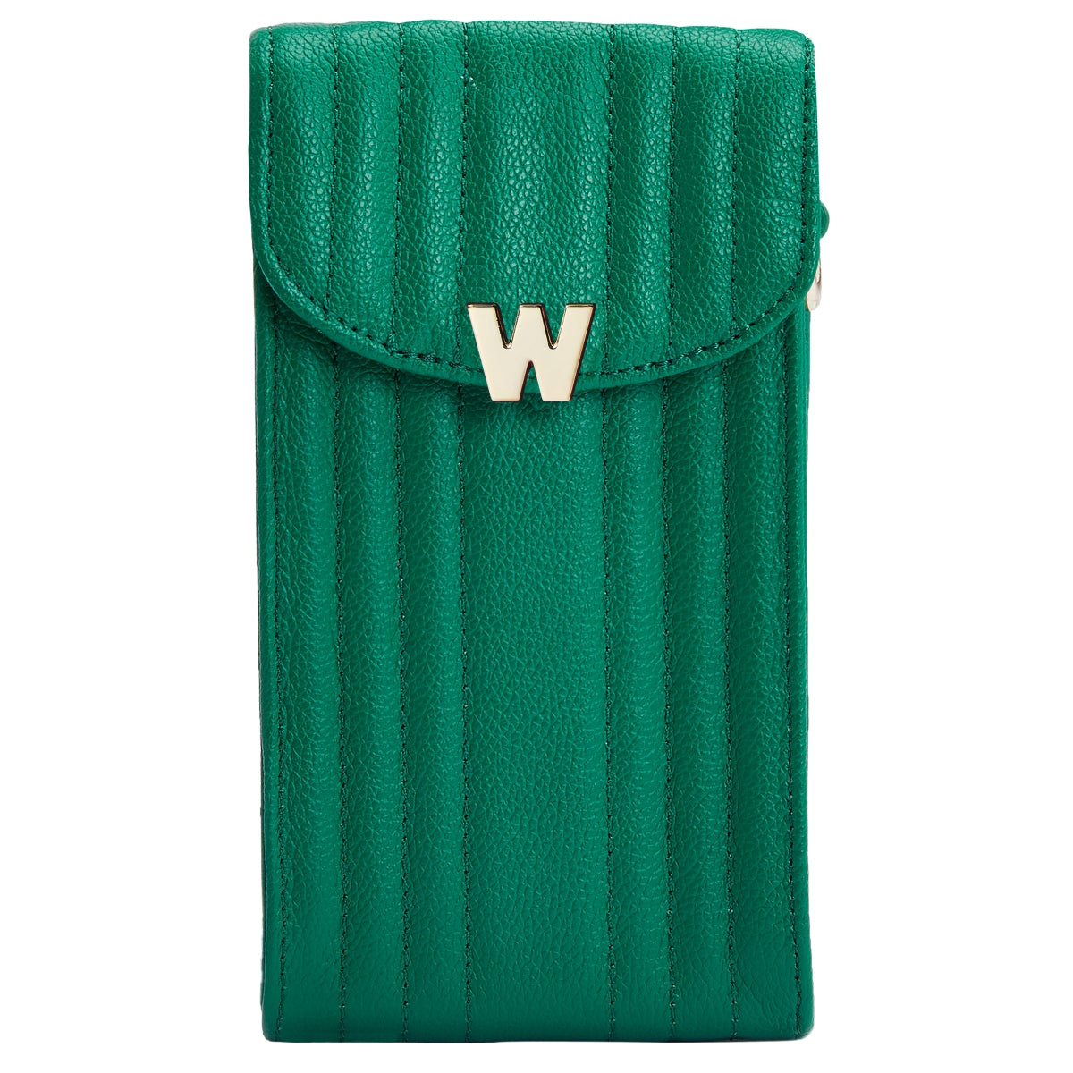 Wolf Mimi Collection Leather Green Phone Case with Wristlet and Lanyard 768512 Image 2