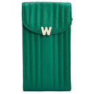 Wolf Mimi Collection Leather Green Phone Case with Wristlet and Lanyard 768512 Image 2