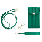 Wolf Mimi Collection Leather Green Phone Case with Wristlet and Lanyard 768512 Image 5