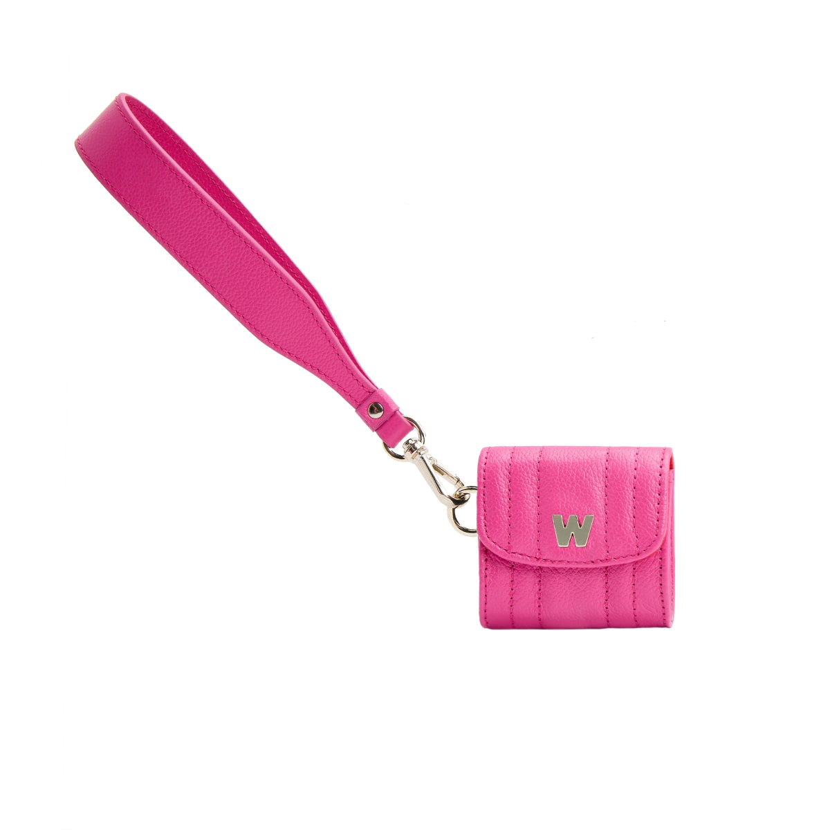 Wolf Mimi Collection Leather Pink Earpods Case with Wristlet 768190 Image 1