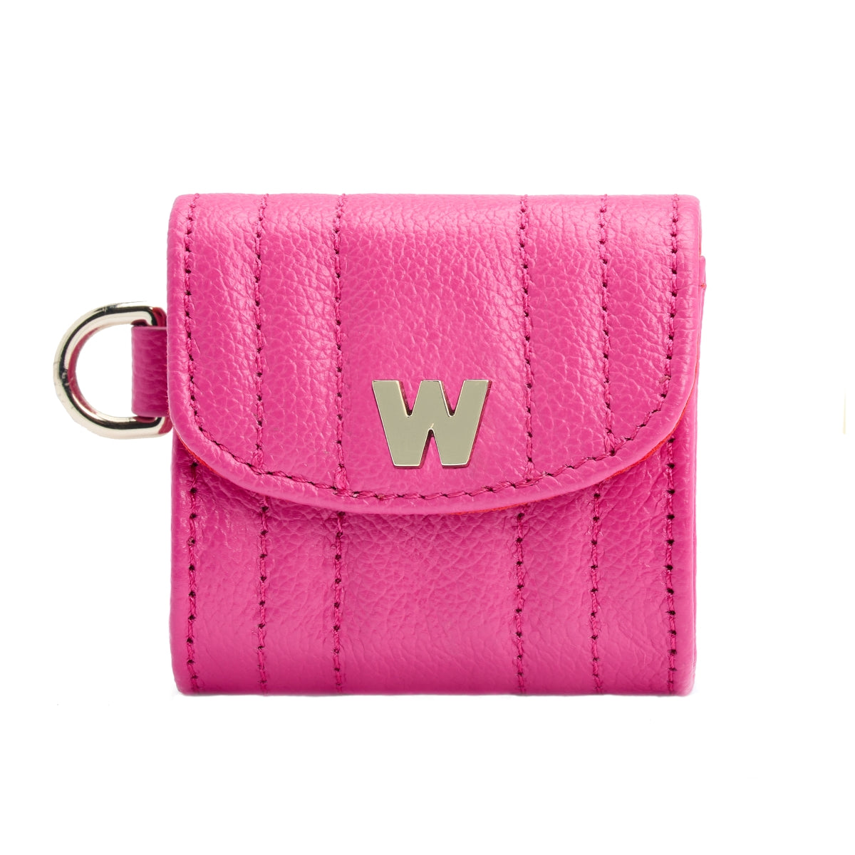 Wolf Mimi Collection Leather Pink Earpods Case with Wristlet 768190 Image 2