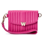 Wolf Mimi Collection Leather Pink Mini Bag with Wristlet and Lanyard 768490 Image 2