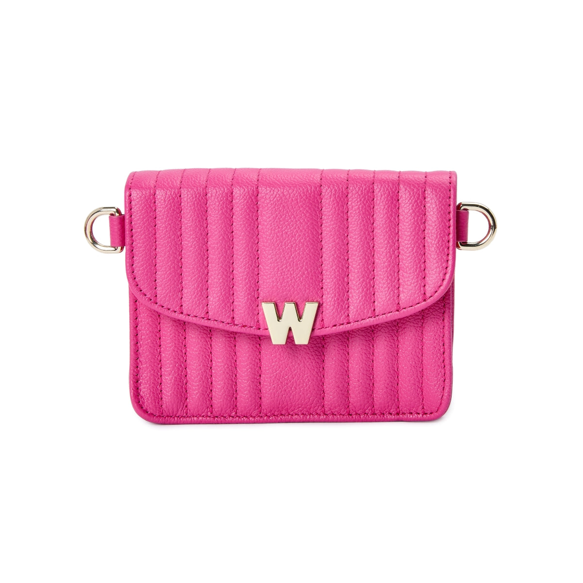 Wolf Mimi Collection Leather Pink Mini Bag with Wristlet and Lanyard 768490 Image 3