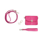 Wolf Mimi Collection Leather Pink Mini Bag with Wristlet and Lanyard 768490 Image 6