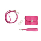 Wolf Mimi Collection Leather Pink Mini Bag with Wristlet and Lanyard 768490 Image 6