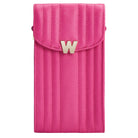 Wolf Mimi Collection Leather Pink Phone Case with Wristlet and Lanyard 768590 Image 3