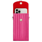 Wolf Mimi Collection Leather Pink Phone Case with Wristlet and Lanyard 768590 Image 4