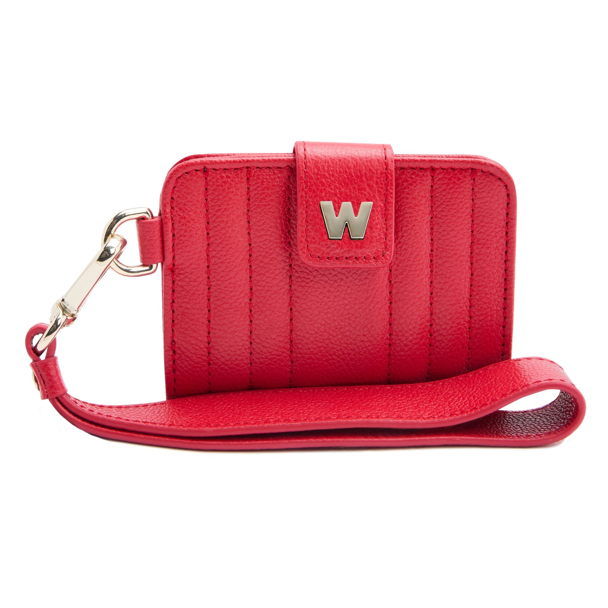 WOLF Mimi Collection Leather Red Credit Card Holder with Wristlet 768272 Image 1