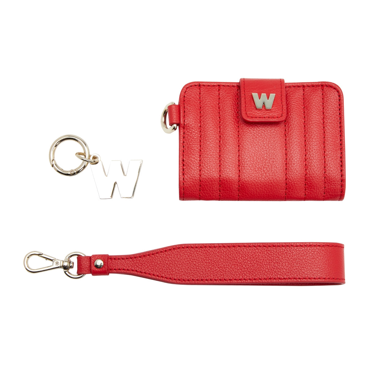WOLF Mimi Collection Leather Red Credit Card Holder with Wristlet 768272 Image 5