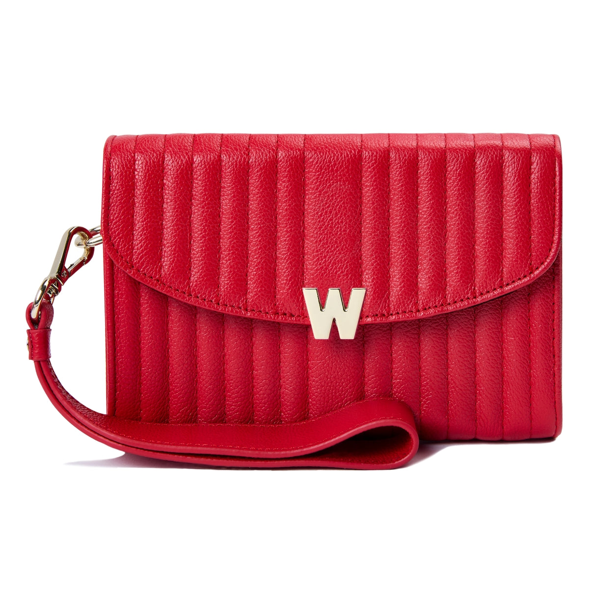 Wolf Mimi Collection Leather Red Crossbody Bag with Wristlet 768372 Image 2