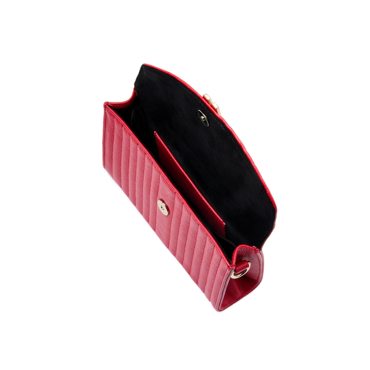 Wolf Mimi Collection Leather Red Crossbody Bag with Wristlet 768372 Image 4