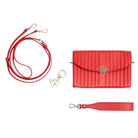 Wolf Mimi Collection Leather Red Crossbody Bag with Wristlet 768372 Image 5