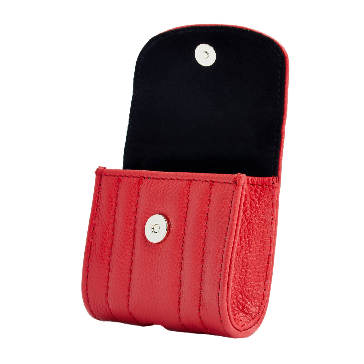 Wolf Mimi Collection Leather Red Earpods Case with Wristlet 768172 Image 3