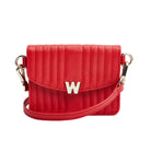 Wolf Mimi Collection Leather Red Mini Bag with Wristlet and Lanyard 768472 Image 1