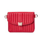 Wolf Mimi Collection Leather Red Mini Bag with Wristlet and Lanyard 768472 Image 3