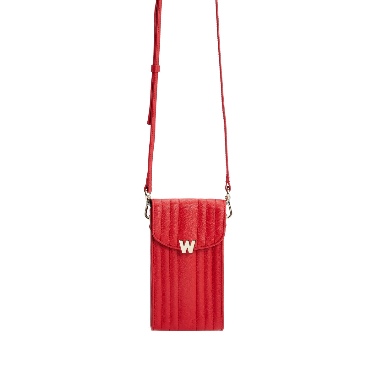 Wolf Mimi Collection Leather Red Phone Case with Wristlet and Lanyard 768572 Image 1
