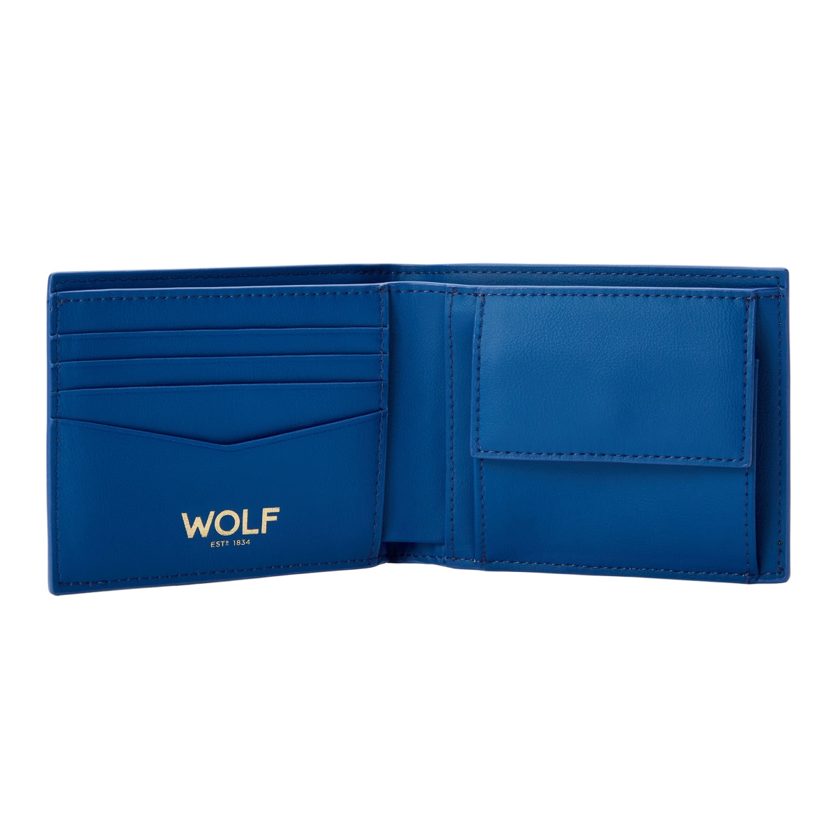 Wolf Signature Vegan Collection Blue Billfold Coin Wallet 776124 Image 5