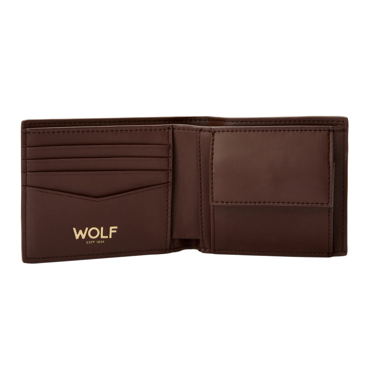 Wolf Signature Vegan Collection Brown Billfold Coin Wallet 776133 Image 3