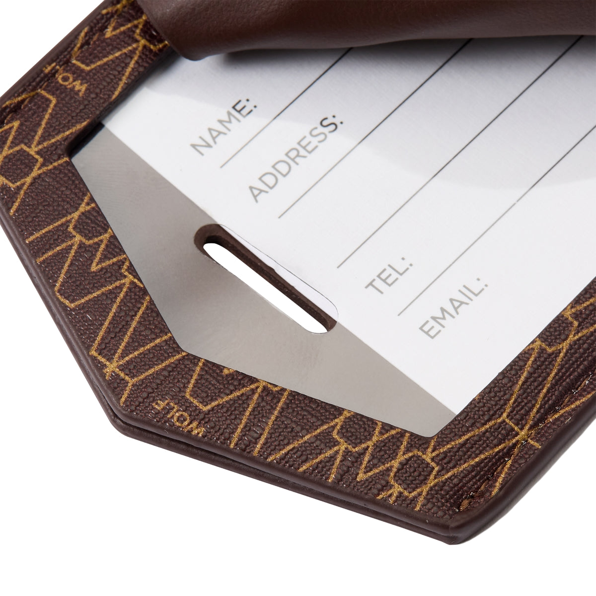 Wolf Signature Vegan Collection Brown Luggage Tag 776733 Image 2