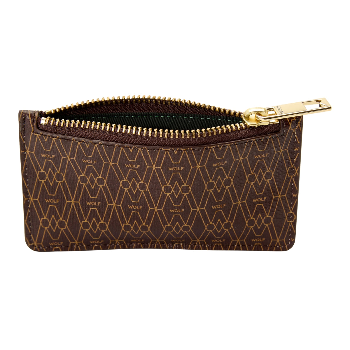 Wolf Signature Vegan Collection Brown Zip Card Case 776533 Image 4