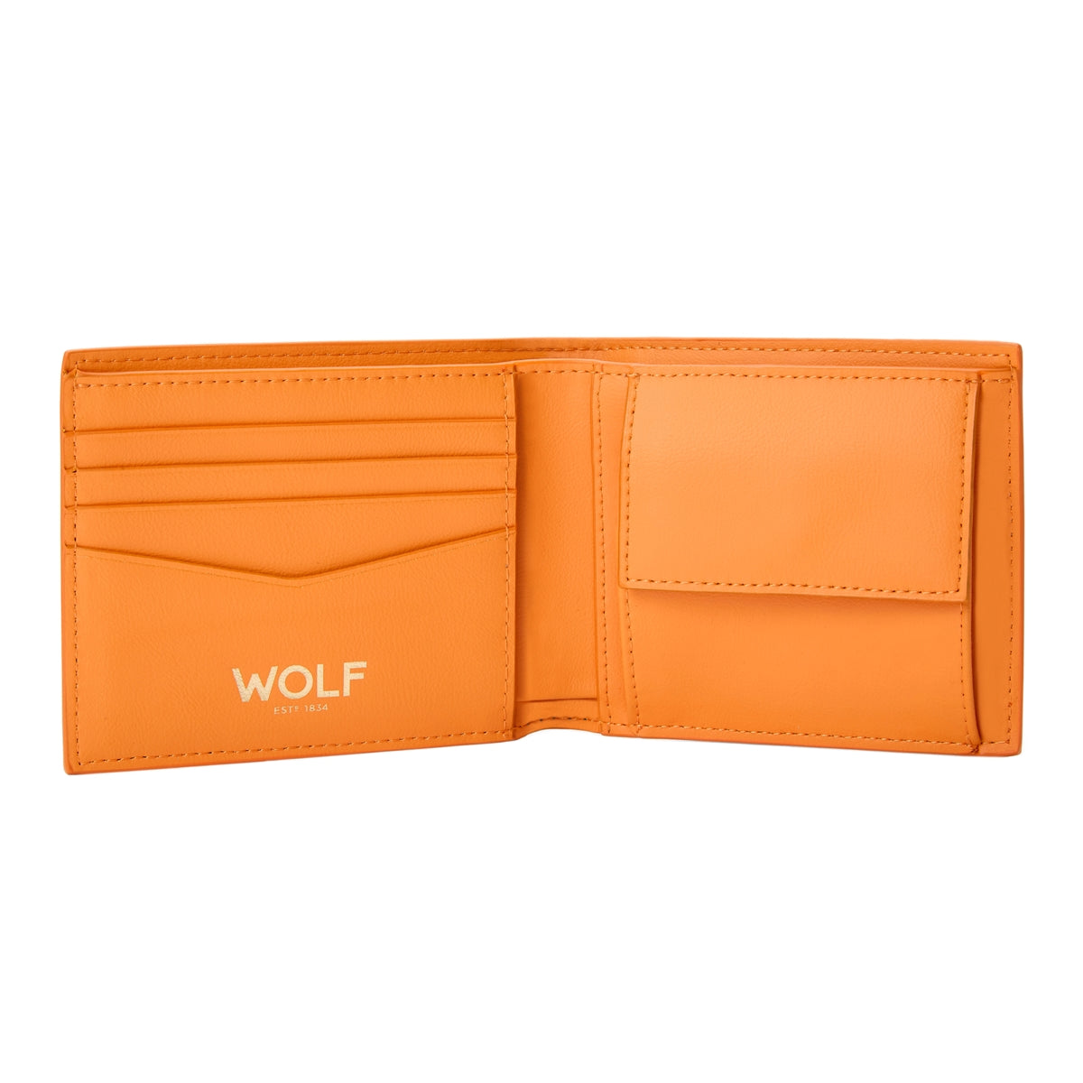 Wolf Signature Vegan Collection Orange Billfold Coin Wallet 776139 Image 5