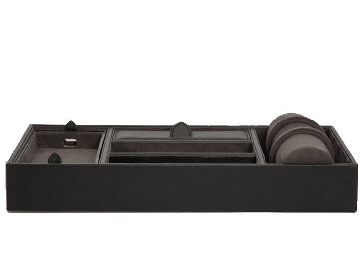 WOLF Valet Tray With Cuff Blake Black Grey 306402 Image 1