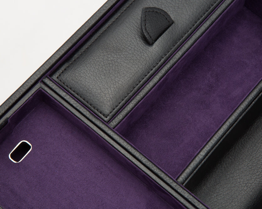 WOLF Valet Tray With Cuff Blake Black Purple 306428 Image 4