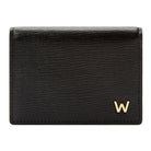 Wolf W Collection Leather Black Gusset Card Case 774402 Image 1