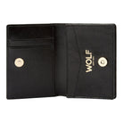 Wolf W Collection Leather Black Gusset Card Case 774402 Image 3
