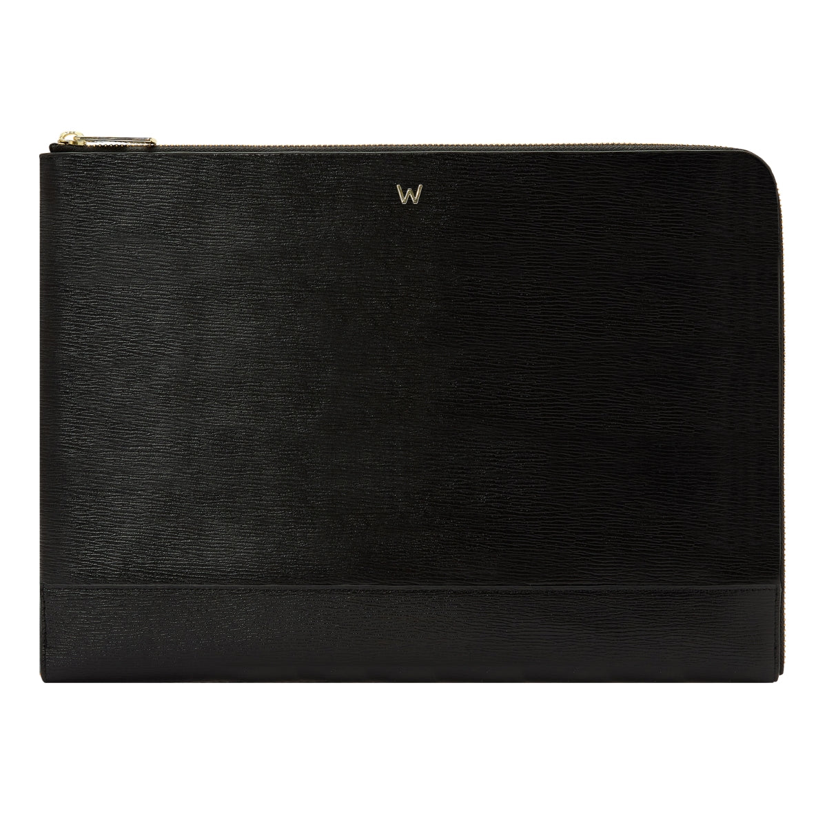 Wolf W Collection Leather Black Laptop Sleeve 774602 Image 1