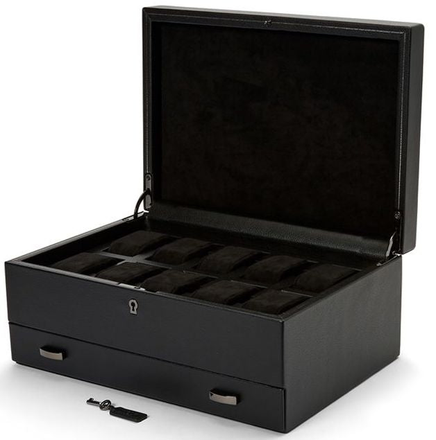 WOLF Watch Box British Racing Black 10pc Storage 792802 Image 1
