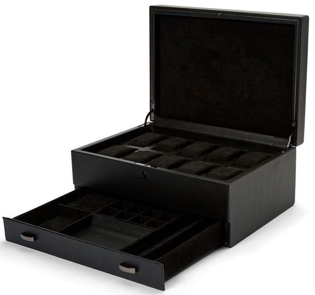 WOLF Watch Box British Racing Black 10pc Storage 792802 Image 2