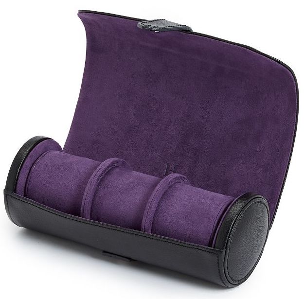 WOLF Watch Roll Heritage Black Purple 305628 Image 1