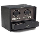 Wolf Watch Winder Blake Double Storage And Travel Case Black Lizard 460758 Image 2