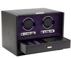 WOLF Watch Winder Blake Double Storage And Travel Case Black Pebble 460728 Image 2