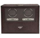 Wolf Watch Winder Blake Double Storage And Travel Case Brown Lizard 460795 Image 3