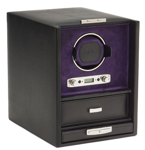 WOLF Watch Winder Blake Single And Storage Black Pebble 460628 Image 1