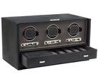 Wolf Watch Winder Blake Triple Storage And Travel Case Black Lizard 460858 Image 2