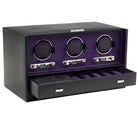 WOLF Watch Winder Blake Triple Storage And Travel Case Black Pebble 460828 Image 2