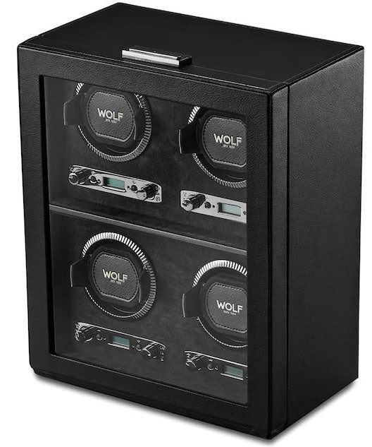 WOLF Watch Winder British Racing Black 4pc 793002 Image 1
