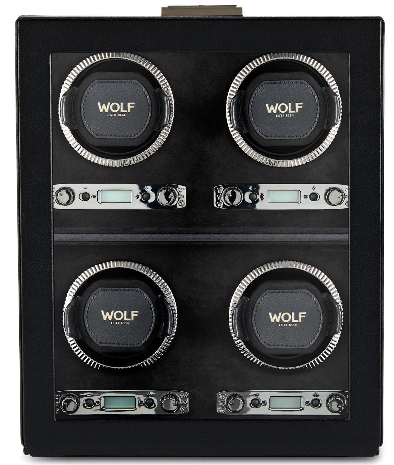 WOLF Watch Winder British Racing Black 4pc 793002 Image 3