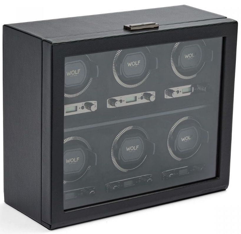 WOLF Watch Winder British Racing Black 6pc 792402 Image 2