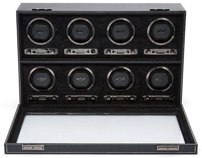 WOLF Watch Winder British Racing Black 8pc 792502 Image 4