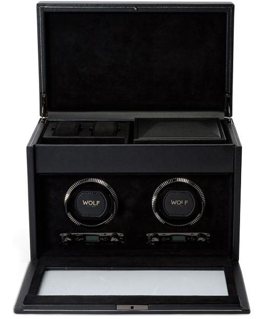 WOLF Watch Winder British Racing Black Double Storage 792202 Image 6