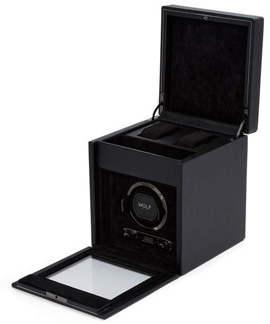 WOLF Watch Winder British Racing Black Single Storage 792102 Image 1