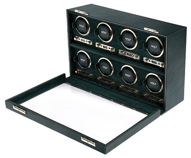 WOLF Watch Winder British Racing Green 8 Piece 792541 Image 2