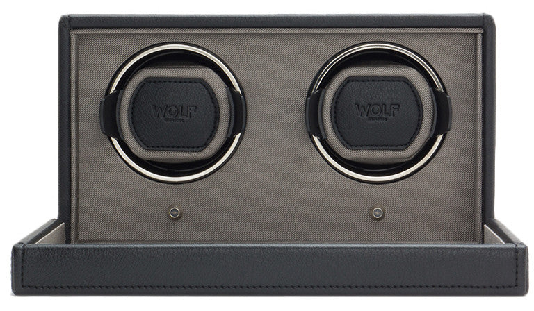 WOLF Watch Winder Cub Double With Cover Black 461203 Image 2